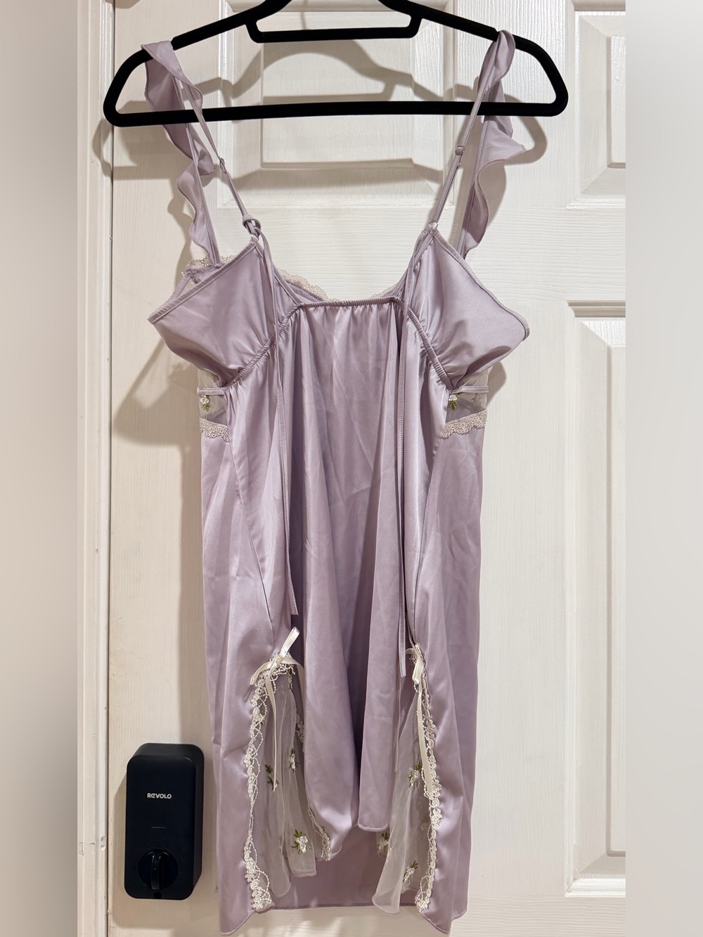 Lavender Lace-Trim Slip Nightdress - Unbranded - Picture 3 of 4
